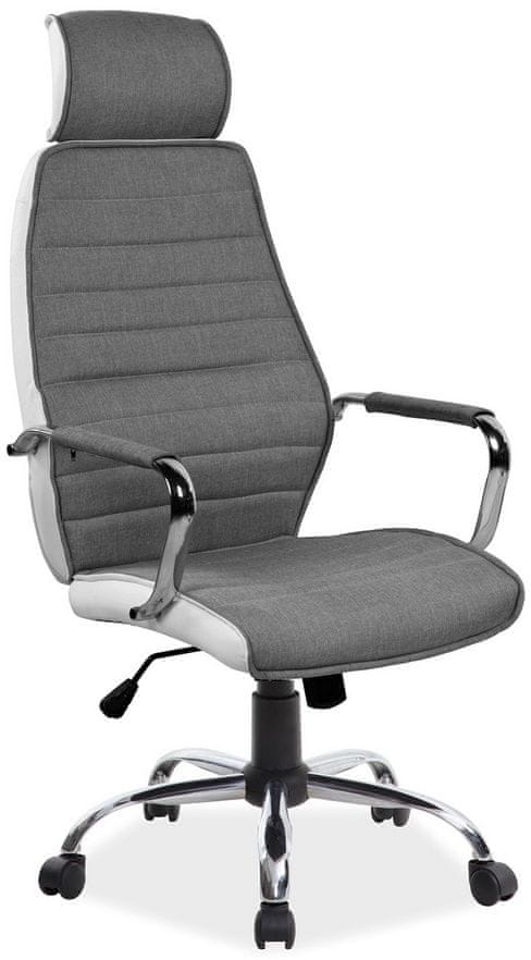 CASARREDO Kancelárska stolička Q-035 šedá/biela